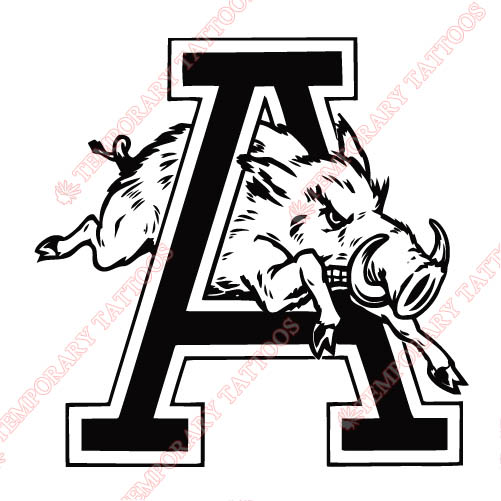 Arkansas Razorbacks 1994 Pres Alternate Customize Temporary Tattoos Stickers NO.3735